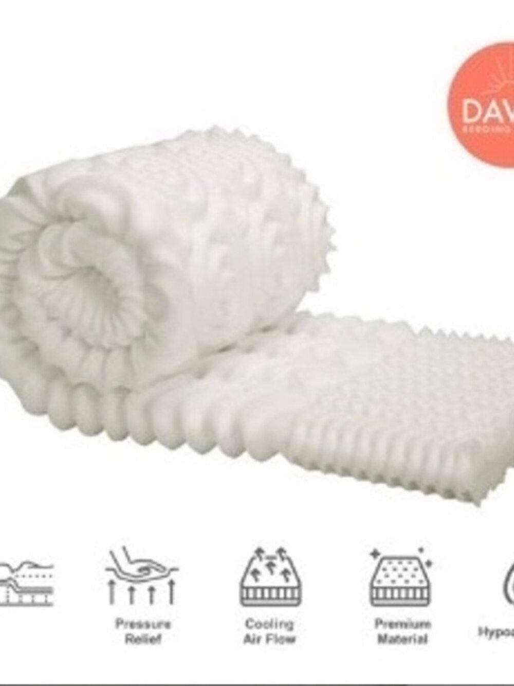 Twin XL Foam Mattress Topper, 1.5" Thick